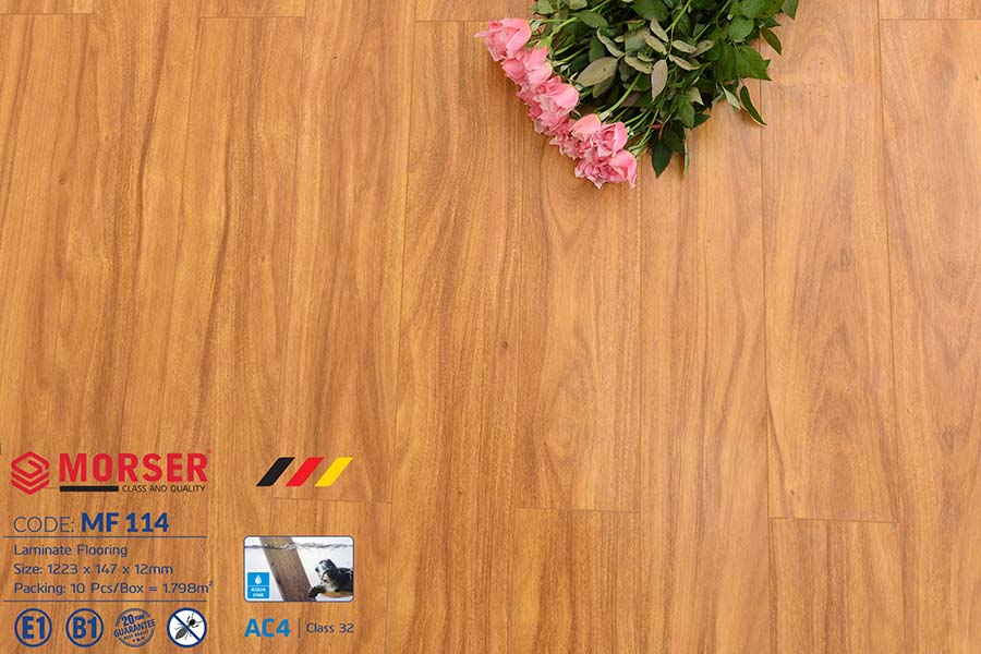 Sàn gỗ Morser 12mm cốt trắng MF114