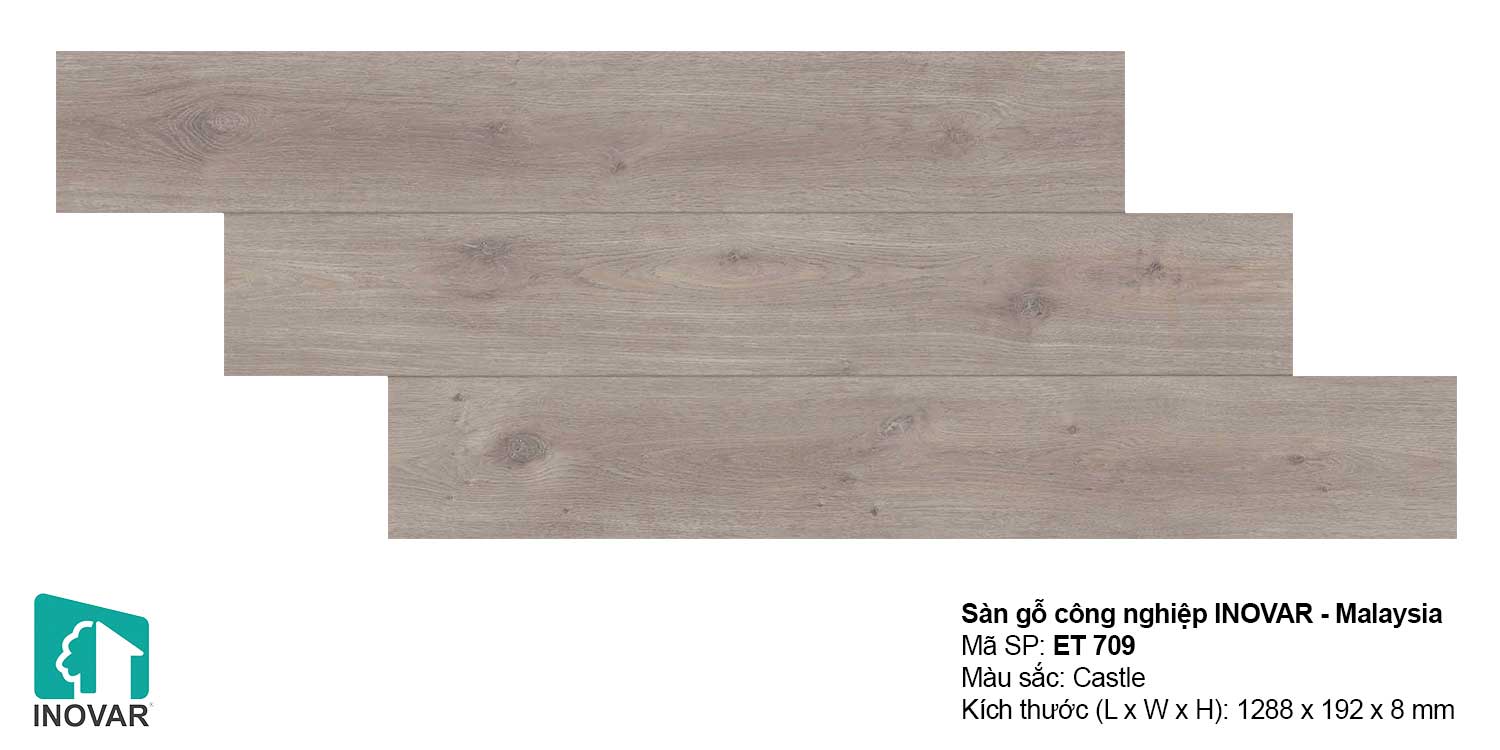 Sàn gỗ Inovar Elite ET709 dày 8mm hèm V