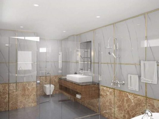 Tấm PVC vân đá ốp nhà tắm