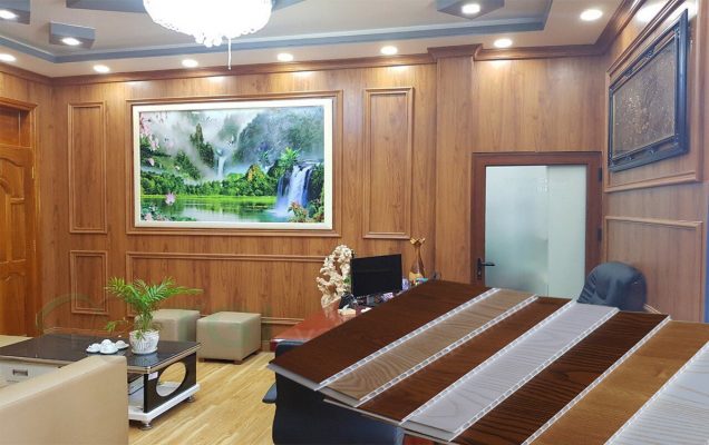 Tấm ốp PVC nano trang trí phòng khách