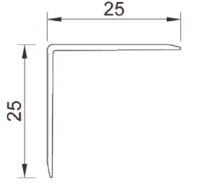 Nẹp nhôm trang trí V25
