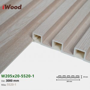 Tấm ốp tường trần 5 sóng iWood 5S20-1