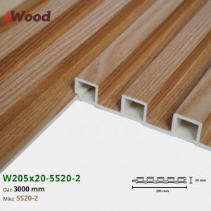 Tấm ốp tường trần 5 sóng iWood 5S20-2