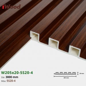 Alternative view of Tấm ốp tường trần 5 sóng iWood 5S20-4