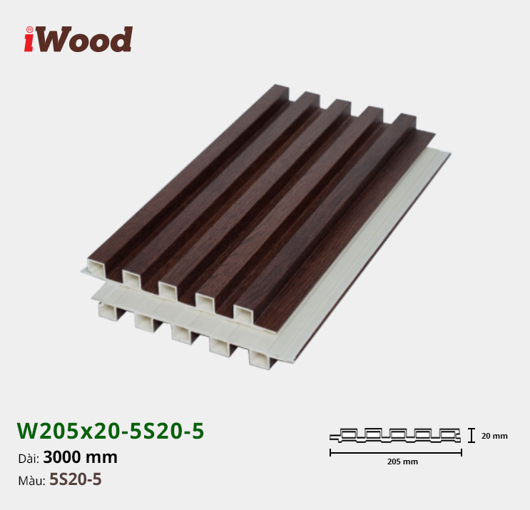 Tấm ốp tường trần 5 sóng 5S20-5