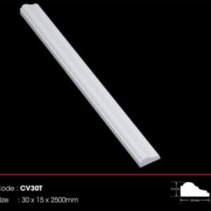 Chỉ khung viền lệch tâm Hàn Quốc màu trắng 3cm CV30T