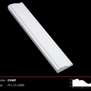 Chỉ khung viền lệch tâm Hàn Quốc màu trắng 6cm CV60T