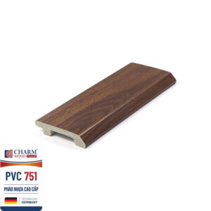 Len chân tường nhựa vân gỗ cao 7.5cm PVC 751