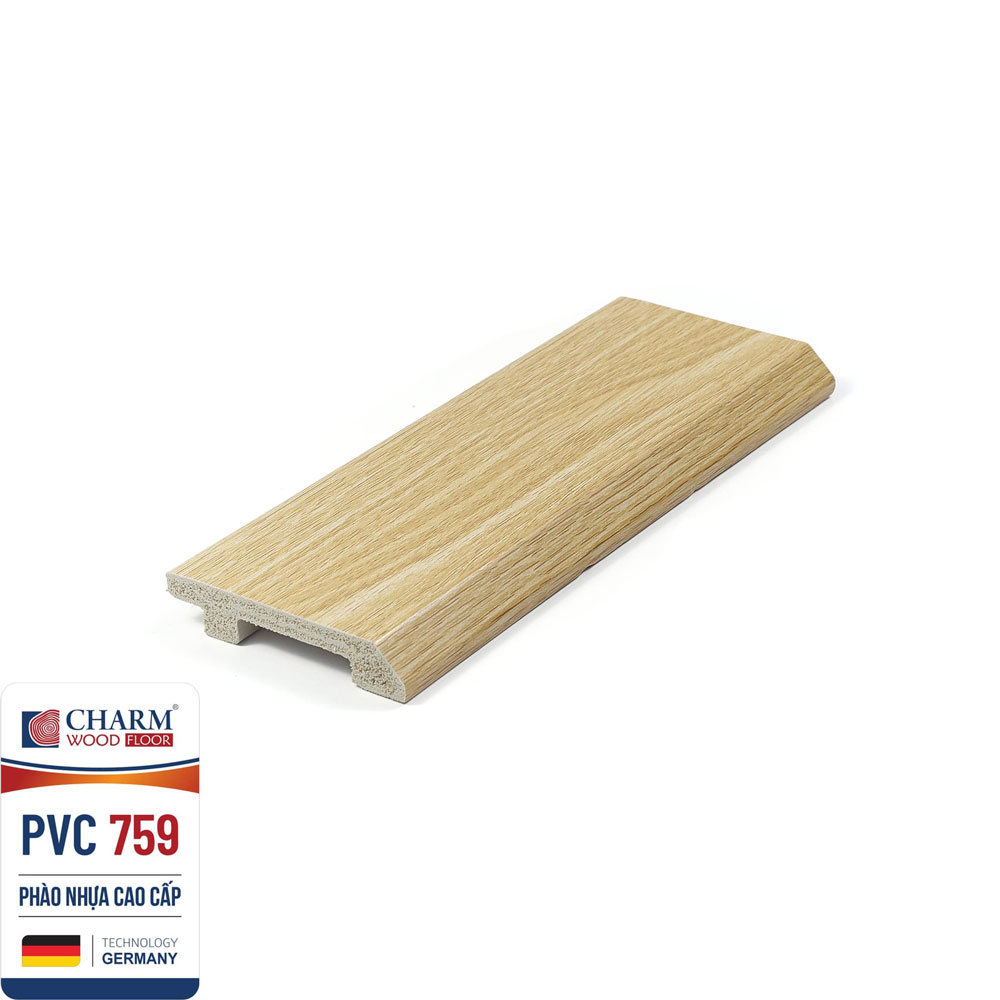 Len chân tường nhựa vân gỗ cao 7.5cm PVC 759